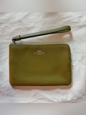 Coach Green Leather Wristlet